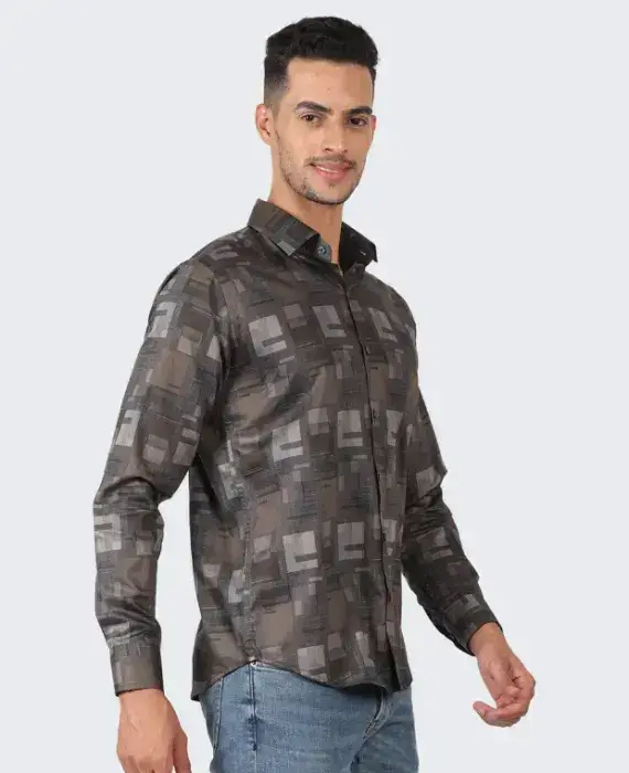 Abstract Geometric Print Shirt